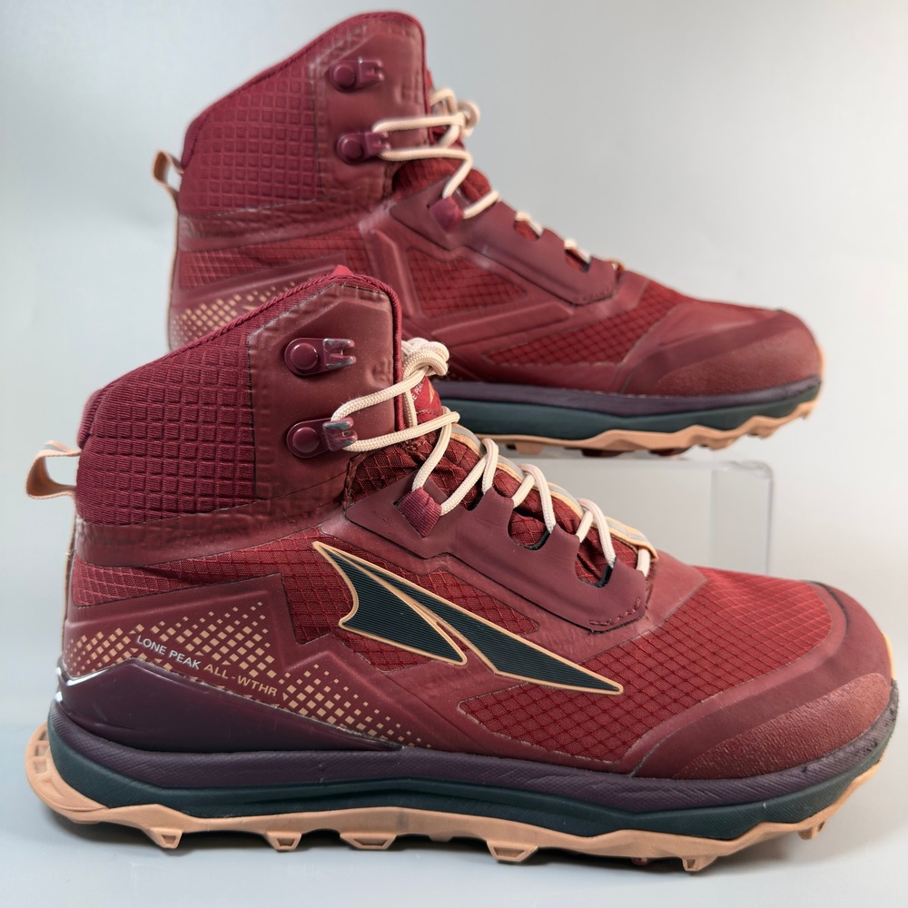 Altra Lone Peak All Weather Womens 7 Waterproof Hiking Sneaker Boot Lace Hi Shoe